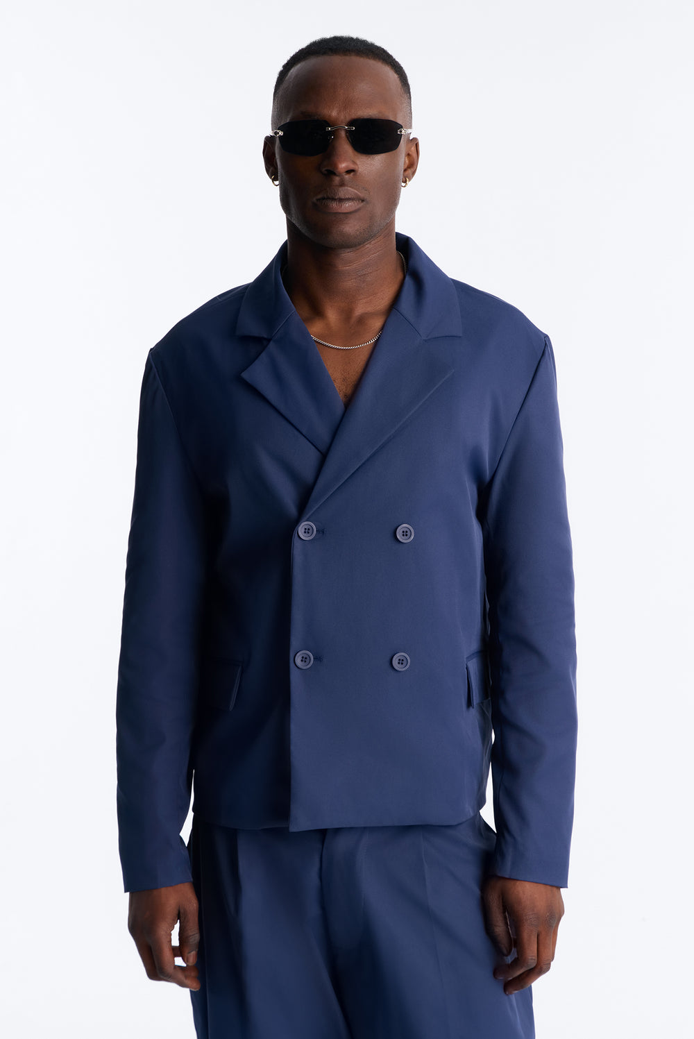 Admiralty Double-Breasted Blazer - Navy