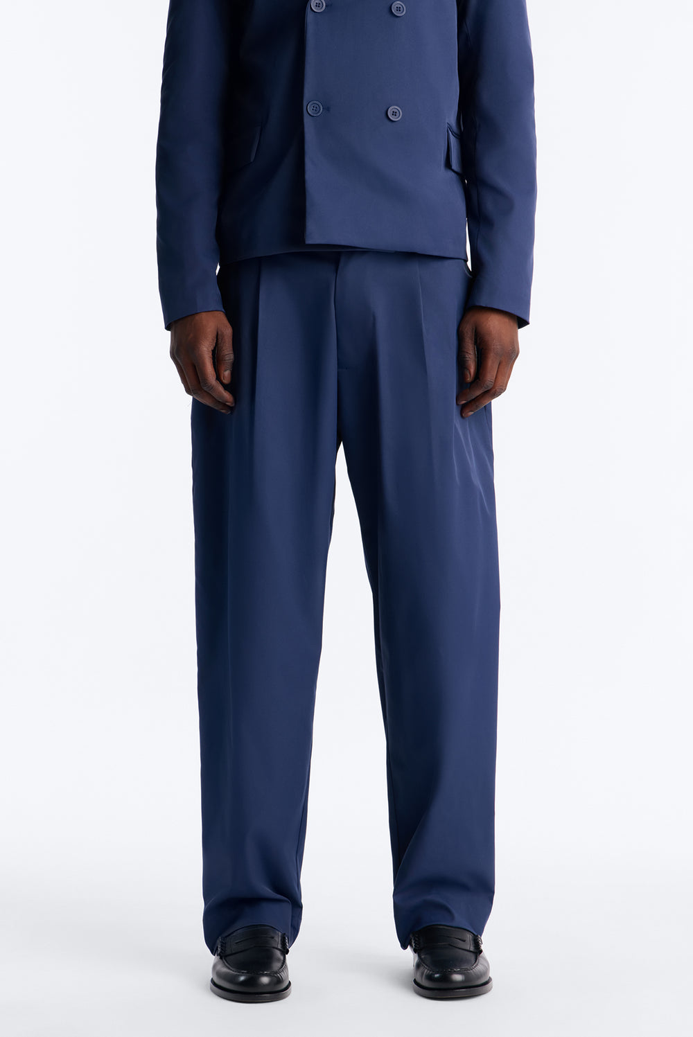 Windsor Pleated Trouser - Navy