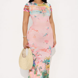 Blossom Mesh Maxi - Pink