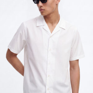 Cabana Cuban Collar Shirt - White