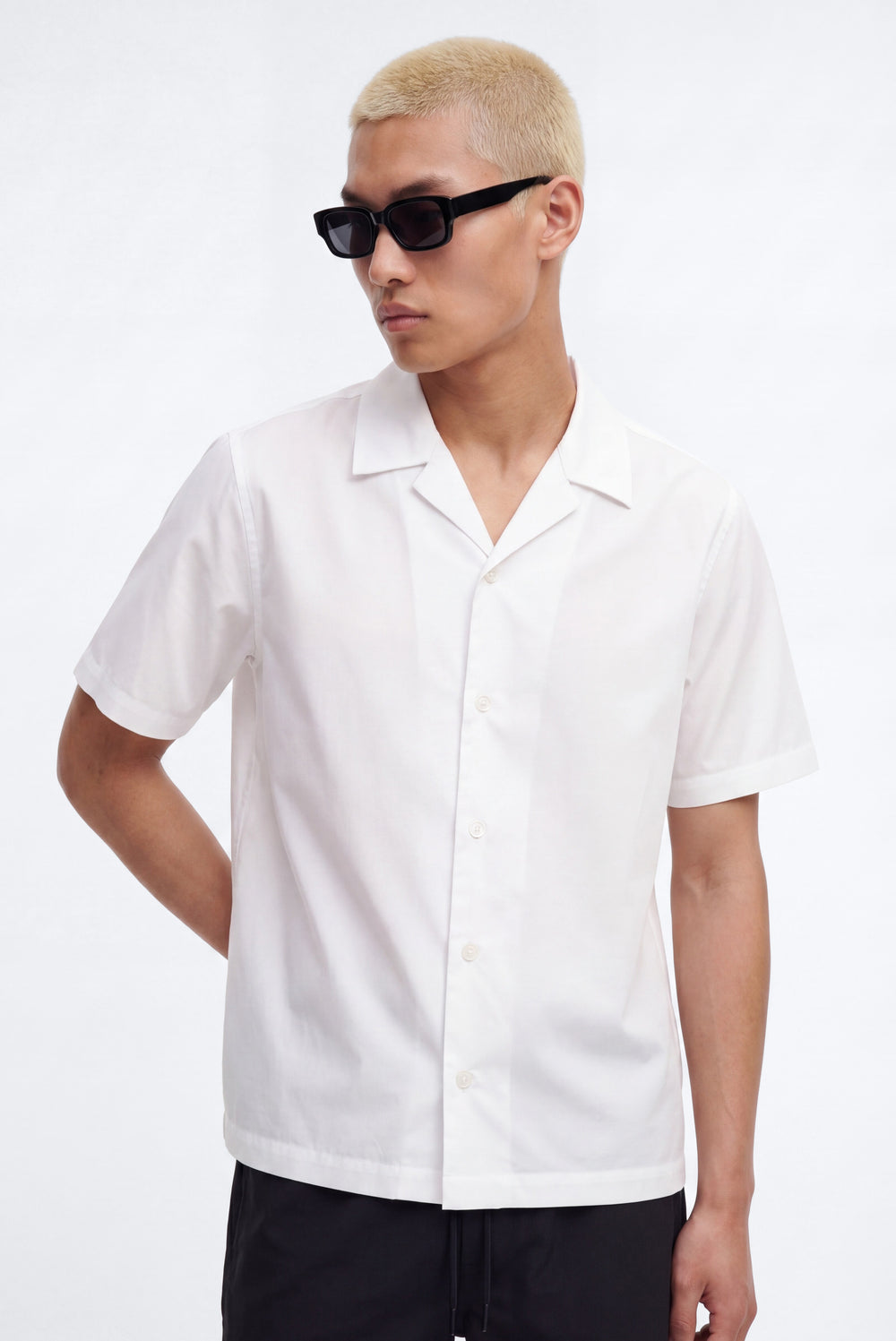Cabana Cuban Collar Shirt - White