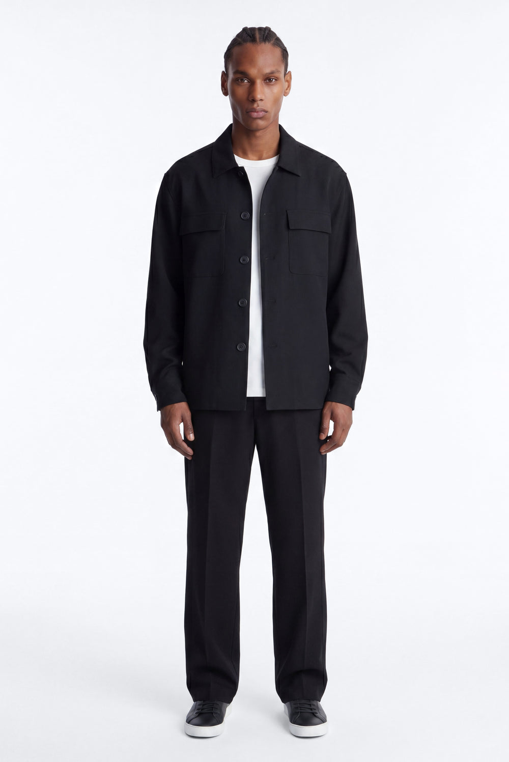 Harbor Relaxed Overshirt - Black
