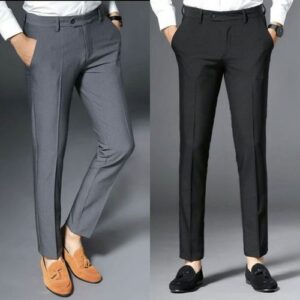 Black & Grey Classic Suit Trousers