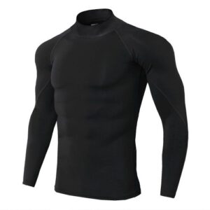 Black Long-Sleeve Fitness T-Shirt