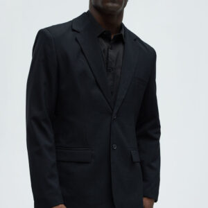 Graphite Stretch Suit Jacket - Black