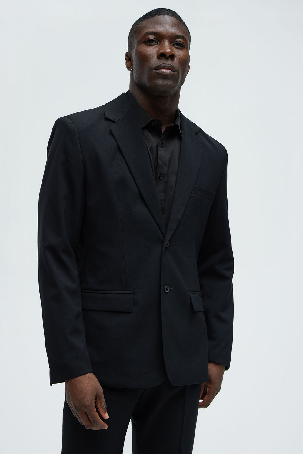 Graphite Stretch Suit Jacket - Black